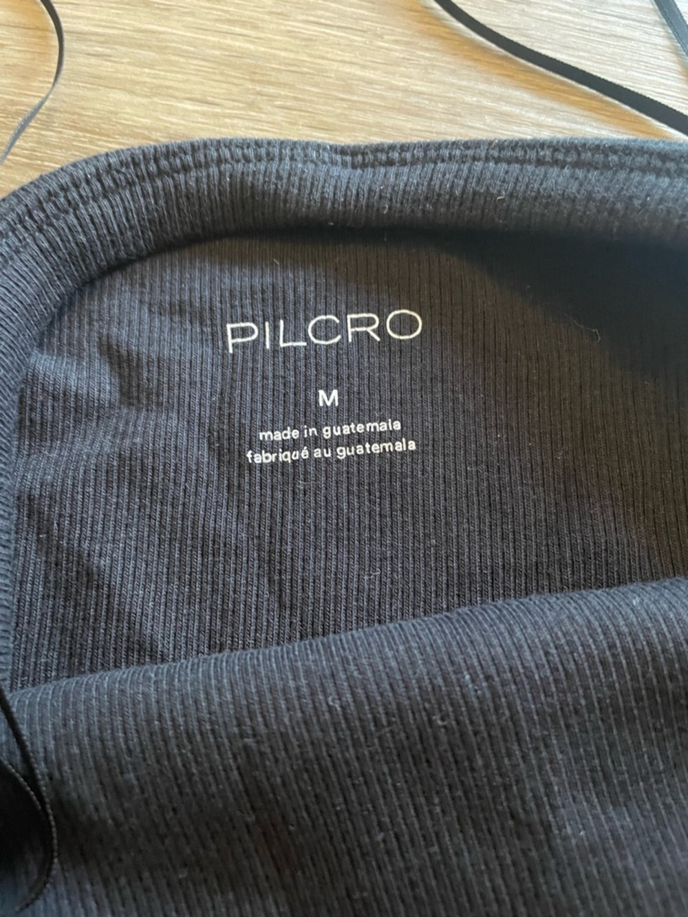 NWT Pilcro Anthropologie Black Ribbed Scoop Halter Tank - Picture 3 of 6